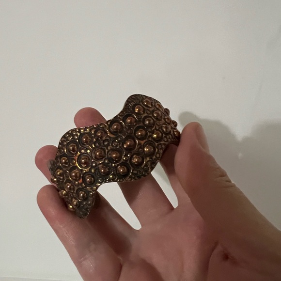 Vintage Navajo Ronnie Willie Signed Copper Cuff Bracelet - Picture 6 of 16